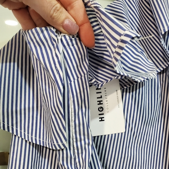 Highline Collective One Sleeve Ruffle Top - Picture 8 of 14